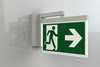 escape sign luminaire AXWA white